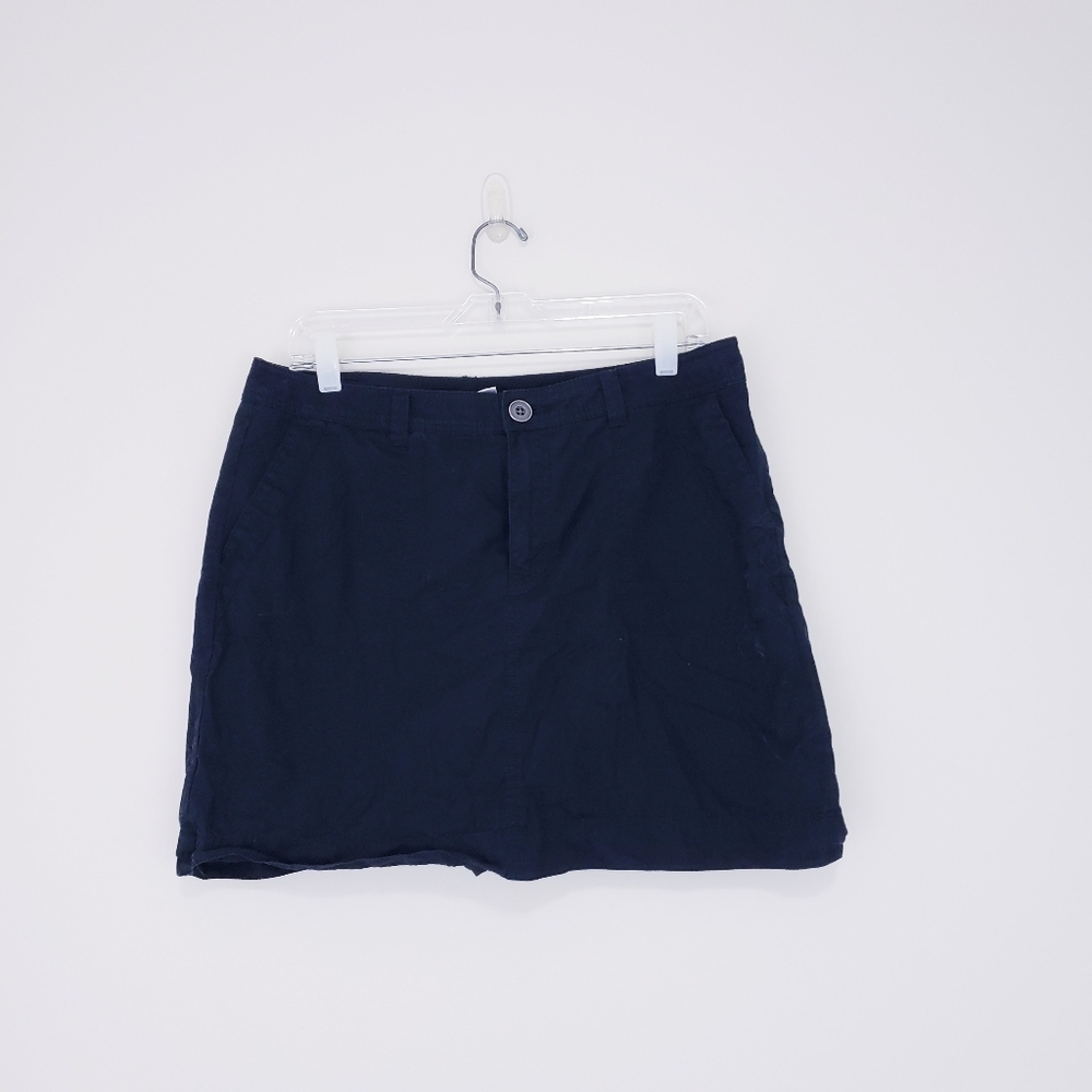 Croft & Barrow Black Skort Natural Fit Size 12P 12 Petite Shorts Under Skirt